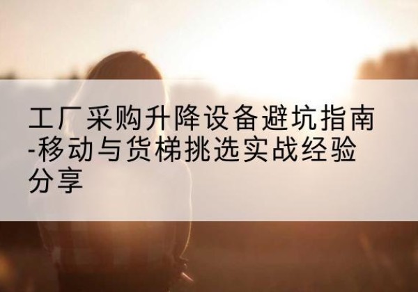 阜宁移动式升降机怎么选-工厂采购升降设备避坑指南-移动与货梯挑选实战经验分享
